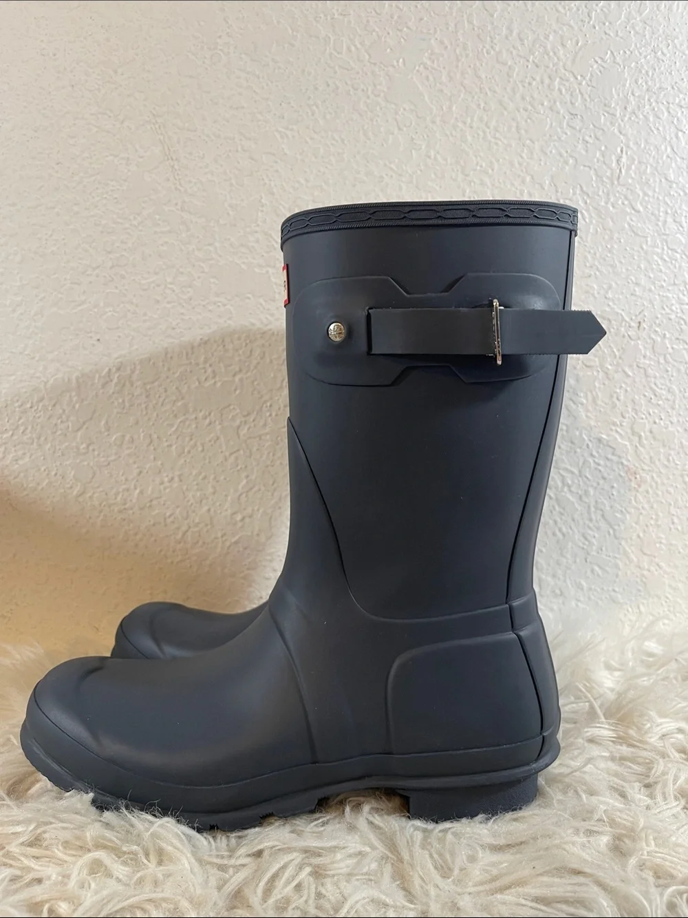 HUNTER Women's Original Short Rain Boots Navy Blue Waterproof Size 9 NEW